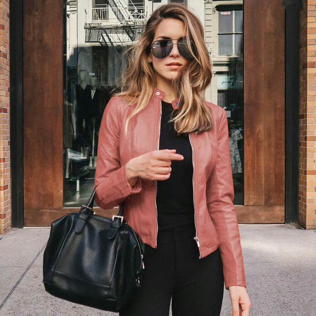 Fitted Leather Jacket for Women | Winter