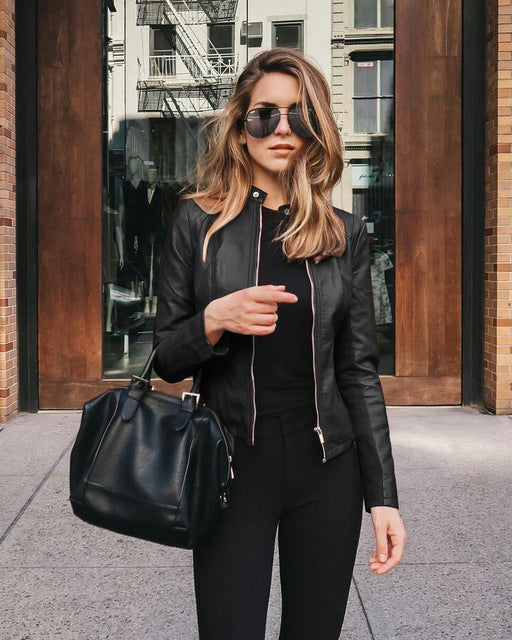 Fitted Leather Jacket for Women | Winter