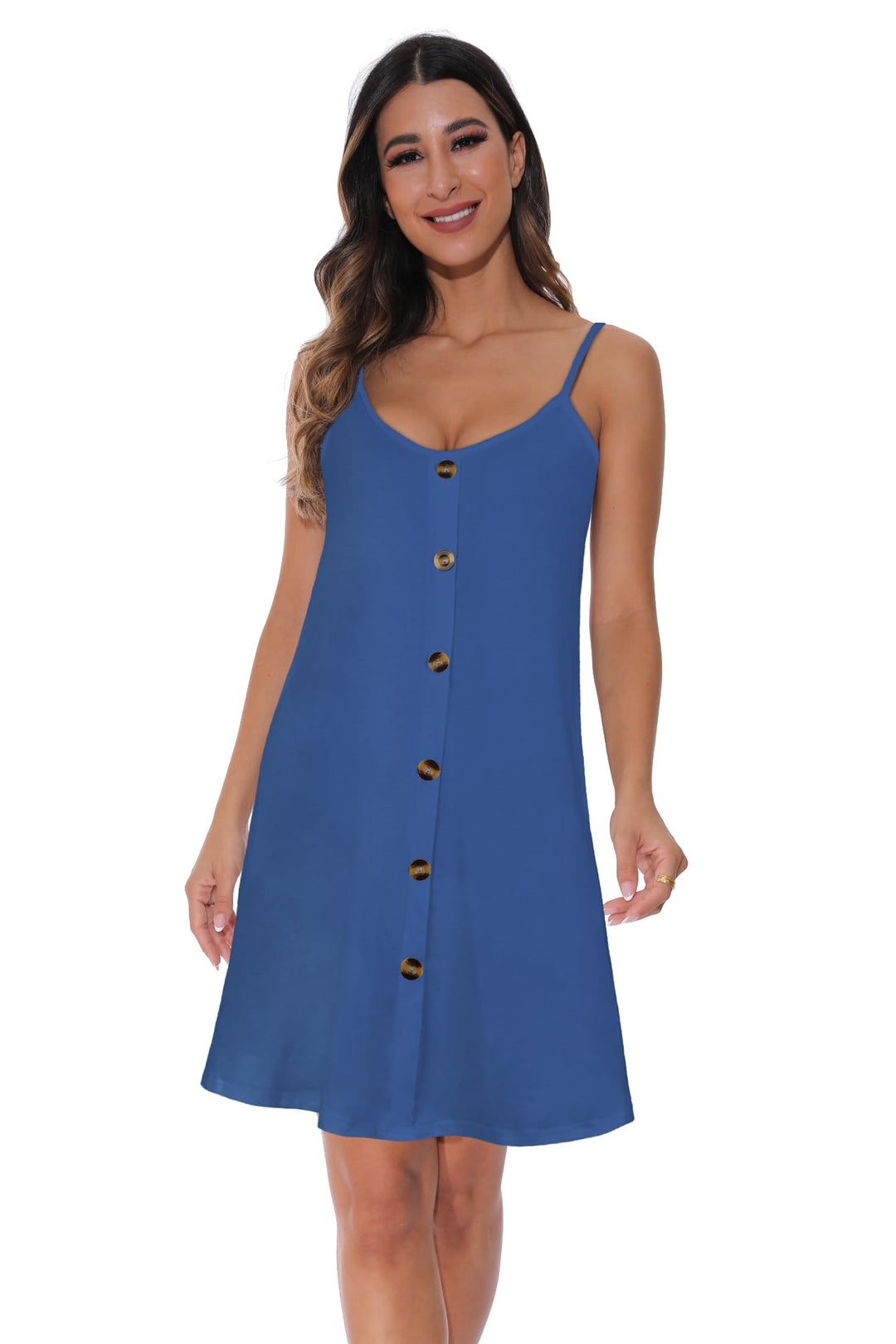 Veloura Vestito Estivo Donna – Spalline Sottili Regolabili, Scollo a V & Tasche Casual
