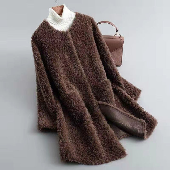 Joy Cappotto Donna Teddy Morbido – Faux Fur, Vestibilità Rilassata & Tasche Frontali