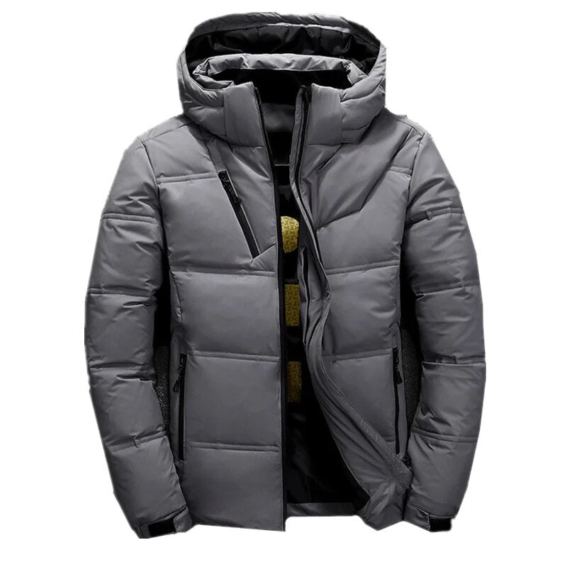 Zavien Ανδρικό Μπουφάν Σκι Slim Fit – Χειμερινό Μπουφάν με Επένδυση Κουκούλας και Θερμική Μόνωση