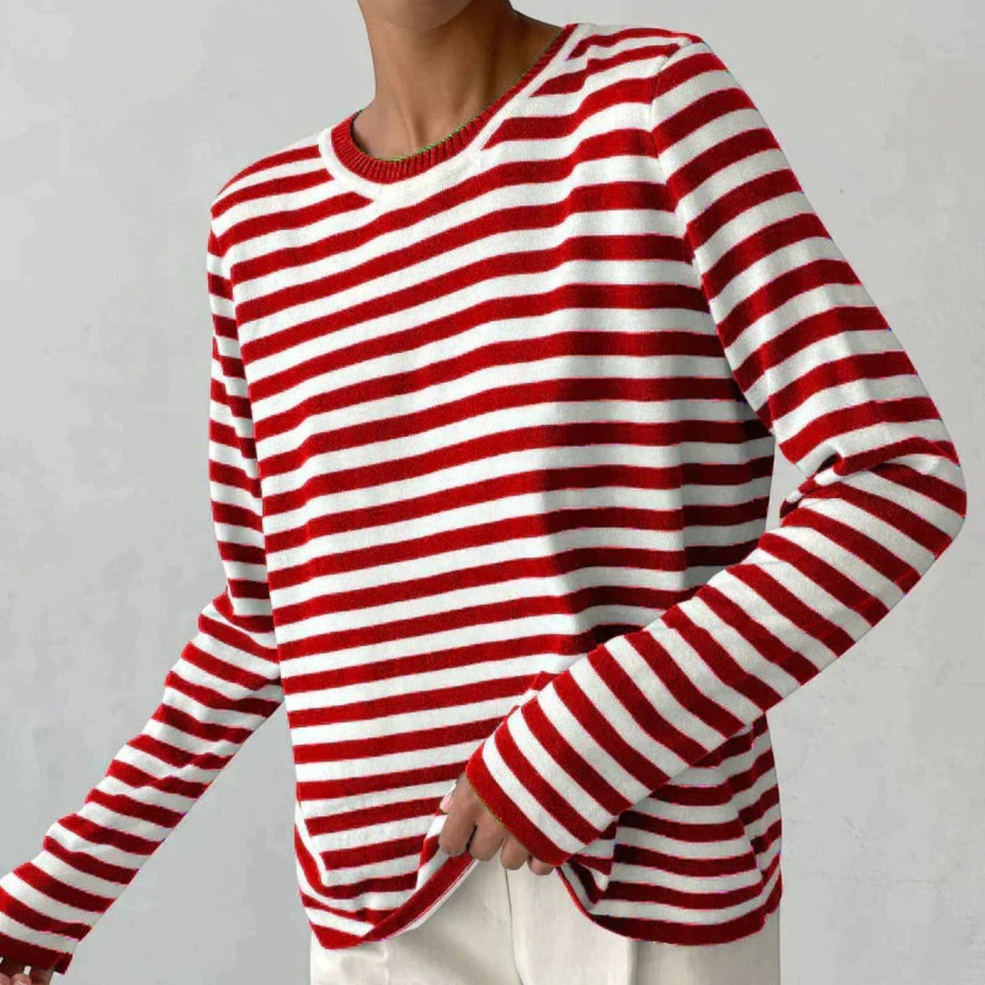 Aurora | Tricou clasic cu dungi și mâneci lungi pentru femei