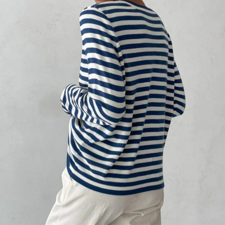 Aurora | Tricou clasic cu dungi și mâneci lungi pentru femei
