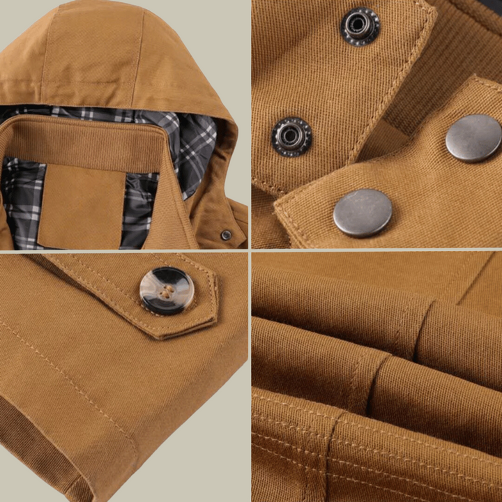 Franklin Pánská Zimní Bunda s Kapucí – Elegantní Parka s Větruodolným Zapínáním