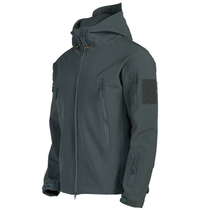 Darius Giacca Militare Uomo – Nepromokavá a Větruodolná Softshell Bunda s Taktickou Kapucí