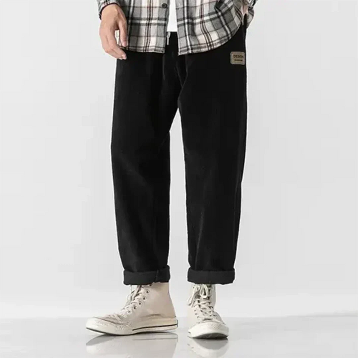 Pantaloni din catifea cu dungi pentru bărbați | Oversize