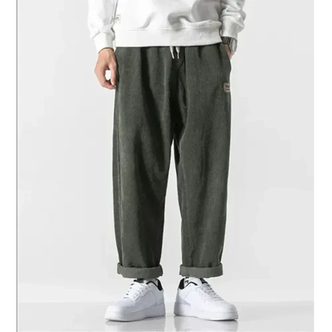 Pantaloni din catifea cu dungi pentru bărbați | Oversize