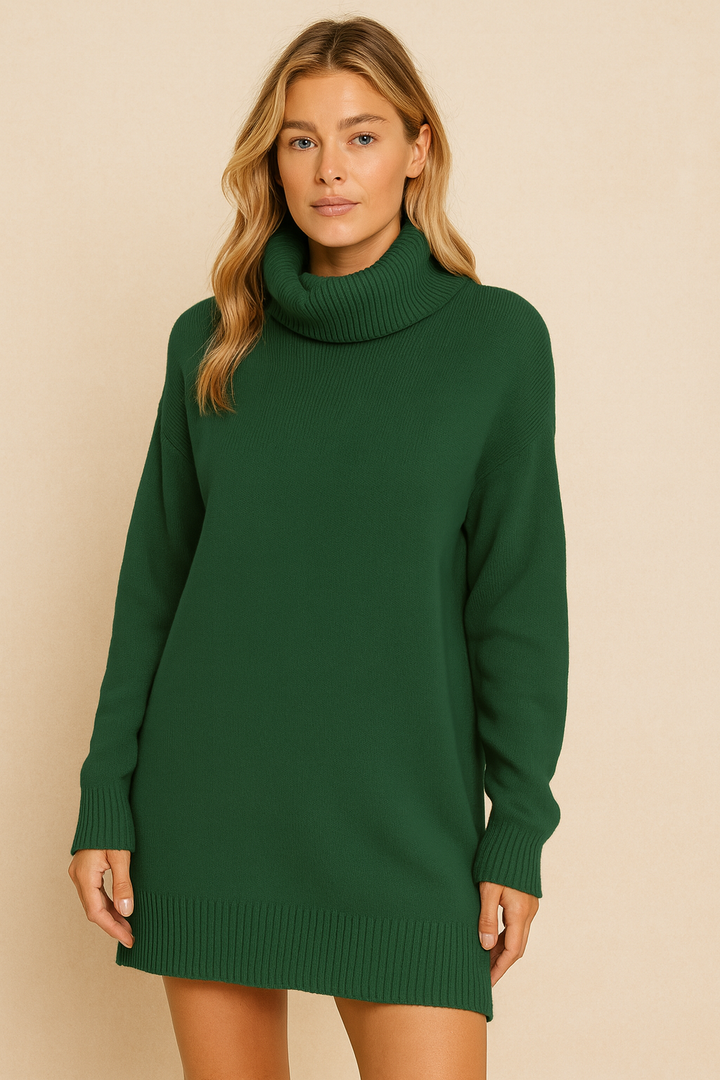 Joan Abito Maglione Donna – Vestito in Maglia Calda con Collo Alto e Vestibilità Morbida