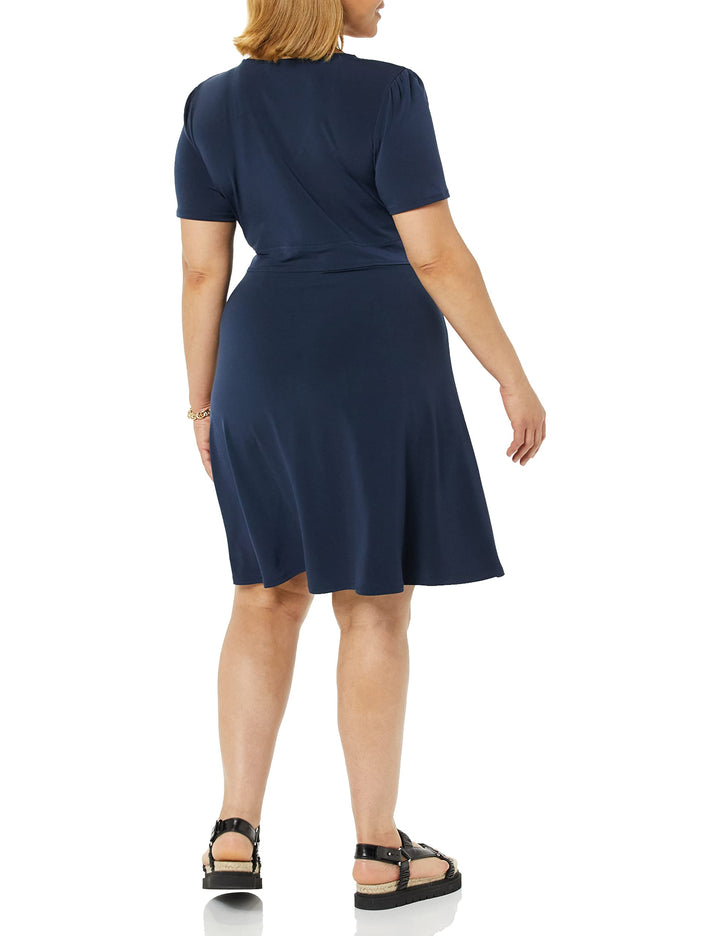 Novaria Vestito Donna Fit & Flare – Scollo a V, Jersey Elasticizzato & A-Line Floreale