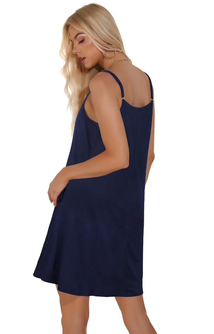 Veloura Vestito Estivo Donna – Spalline Sottili Regolabili, Scollo a V & Tasche Casual