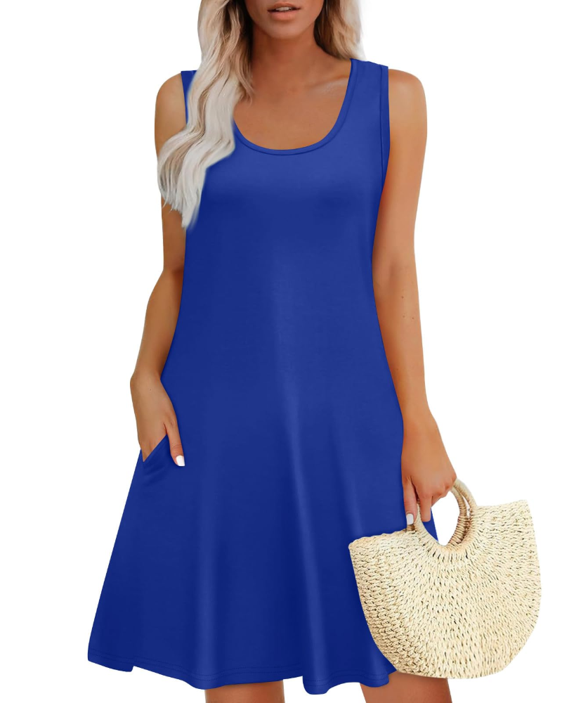 Nikka Vestito Estivo Donna – Mini Floreale, Senza Maniche & Abito Casual con Tasche