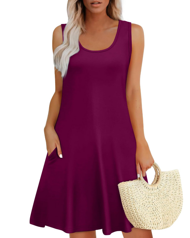 Nikka Vestito Estivo Donna – Mini Floreale, Senza Maniche & Abito Casual con Tasche