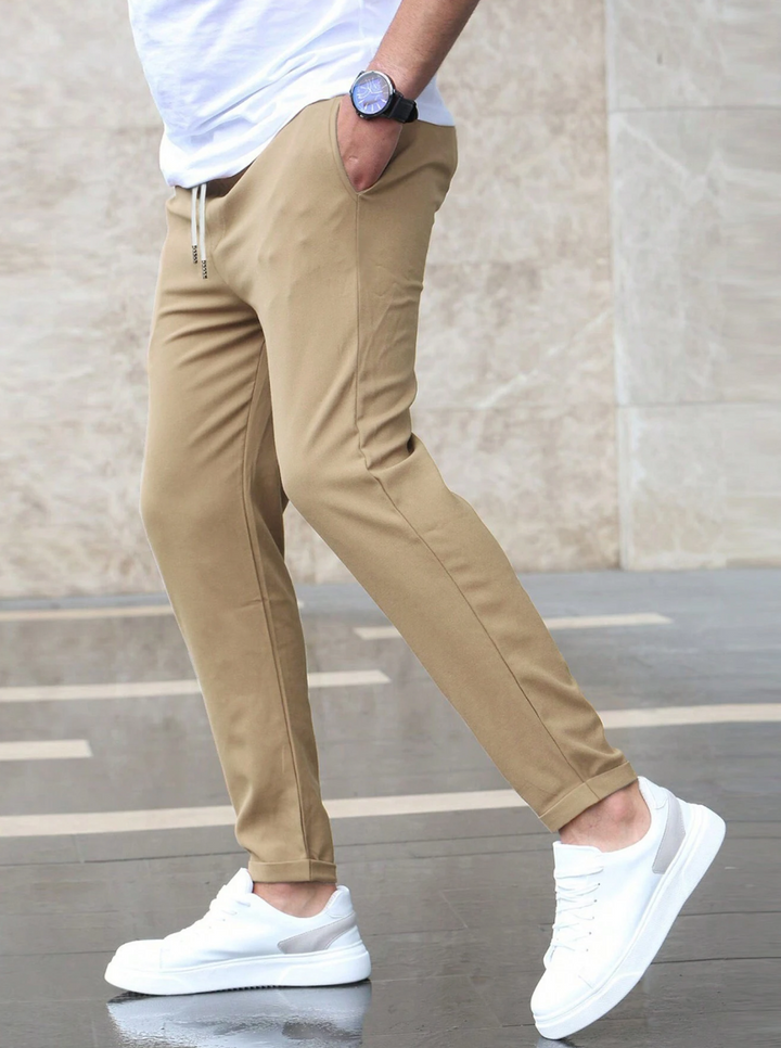 Pantaloni elastici pentru bărbați | Cu buzunar