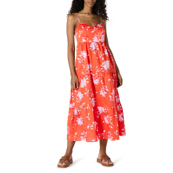 Delyth Maxikleid Damen – V-Ausschnitt, Verstellbare Träger & A-Linie mit Volants