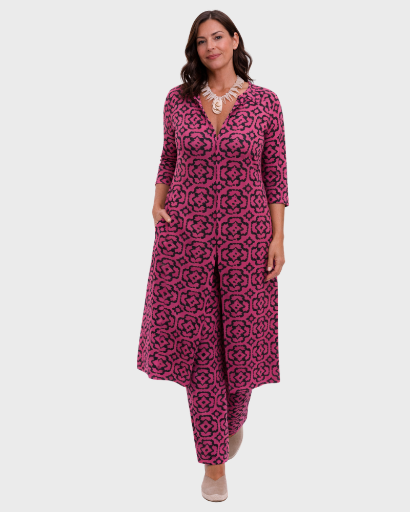 Set Eliza Donna Elegant Două Piese – Compleu Tunică și Pantaloni Fluid Respirabil