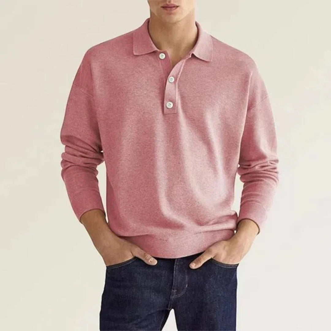 Simon | Polo casual pentru bărbați | Mâneci lungi