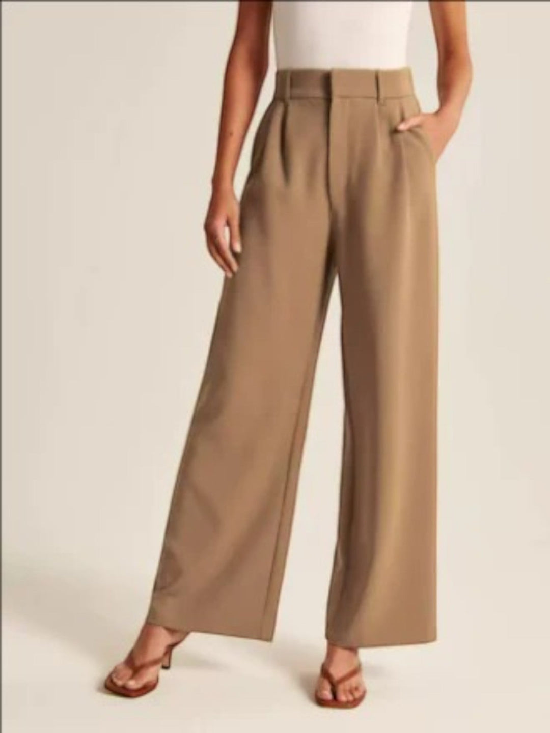 Lorena | Pantaloni casual largi pentru femei | Talie înaltă