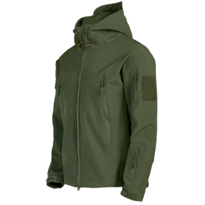 Darius Giacca Militare Uomo – Nepromokavá a Větruodolná Softshell Bunda s Taktickou Kapucí