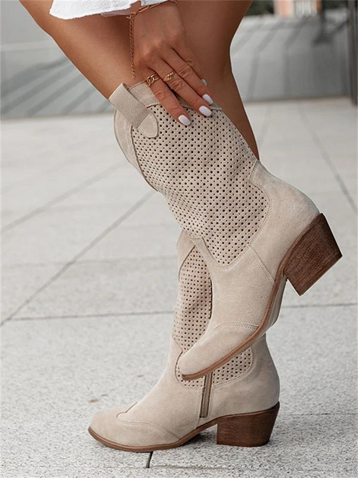 Cowboystiefel für Damen | Breiter Absatz