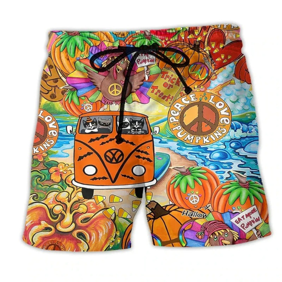 Léo | Trykte Strandshorts til Mænd | Sommer