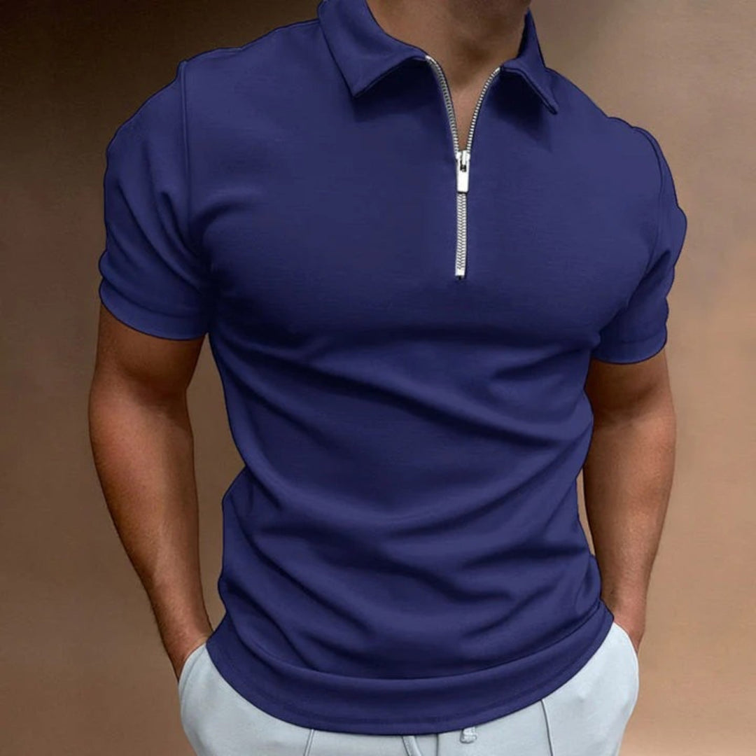 Théodore | Men's Casual Polo | Half Zipper