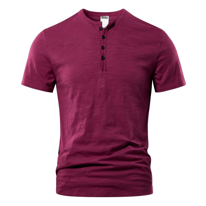 Michael | Tricou Casual Henley pentru Bărbați | Ușor