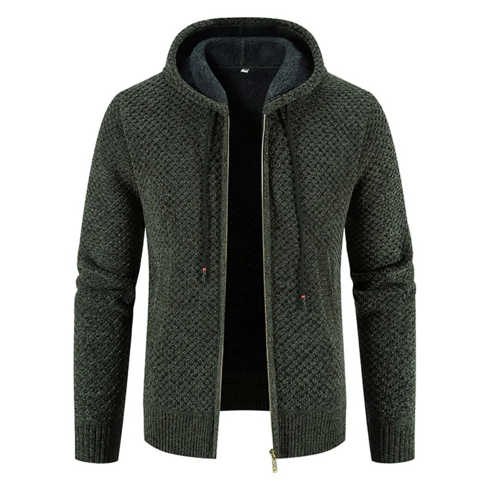Finn Warmood Pánský svetr Premium pletený – s fleecovou podšívkou, elegantní a teplý