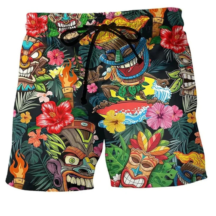 Léo | Trykte Strandshorts til Mænd | Sommer