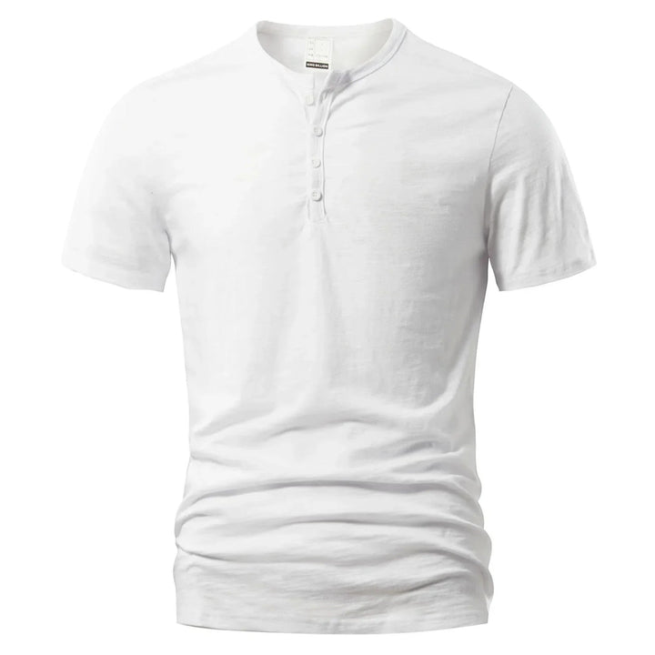 Michael | Tricou Casual Henley pentru Bărbați | Ușor