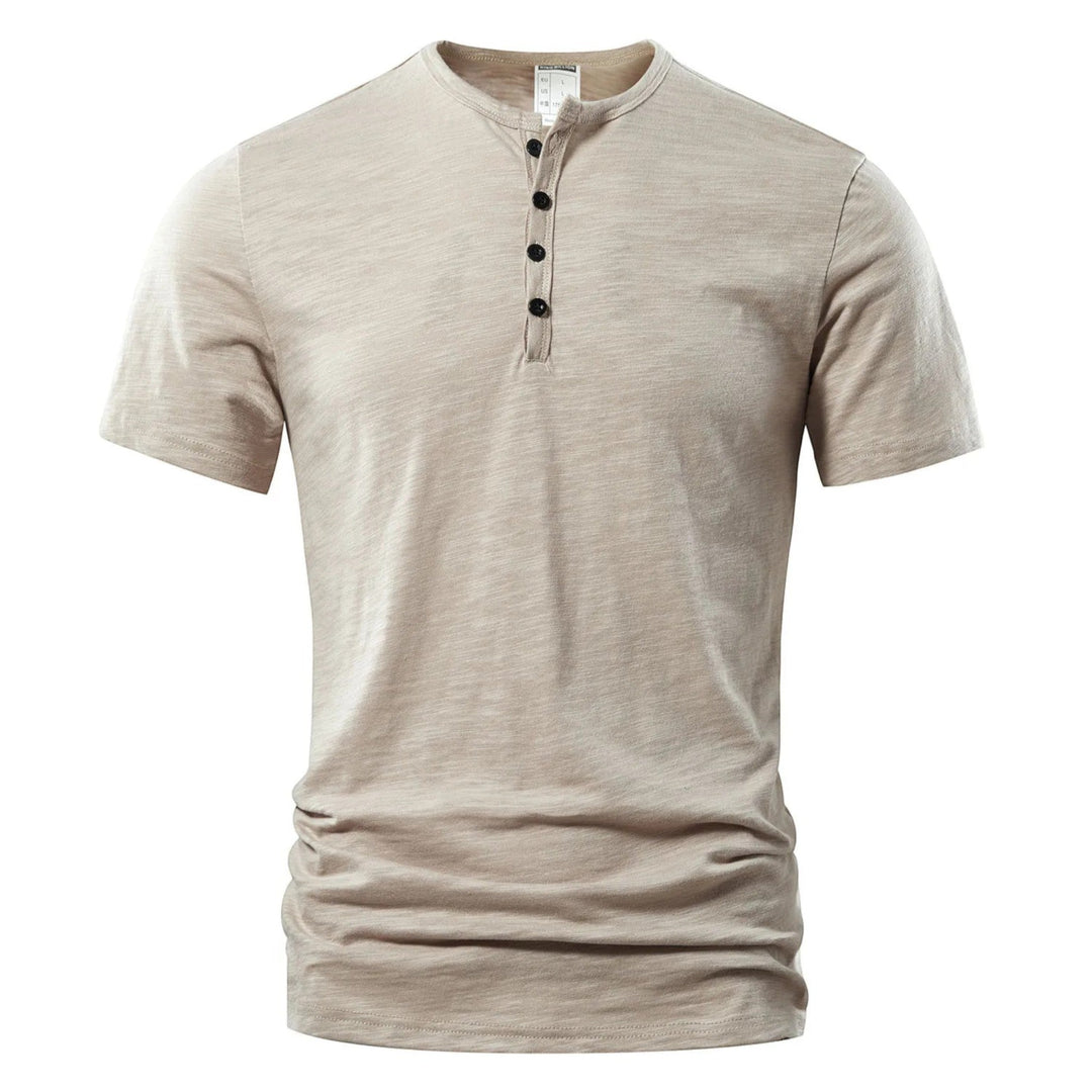 Michael | Tricou Casual Henley pentru Bărbați | Ușor