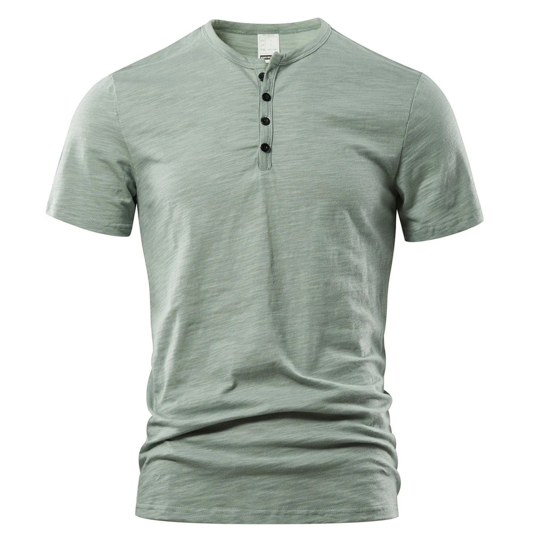 Michael | Tricou Casual Henley pentru Bărbați | Ușor
