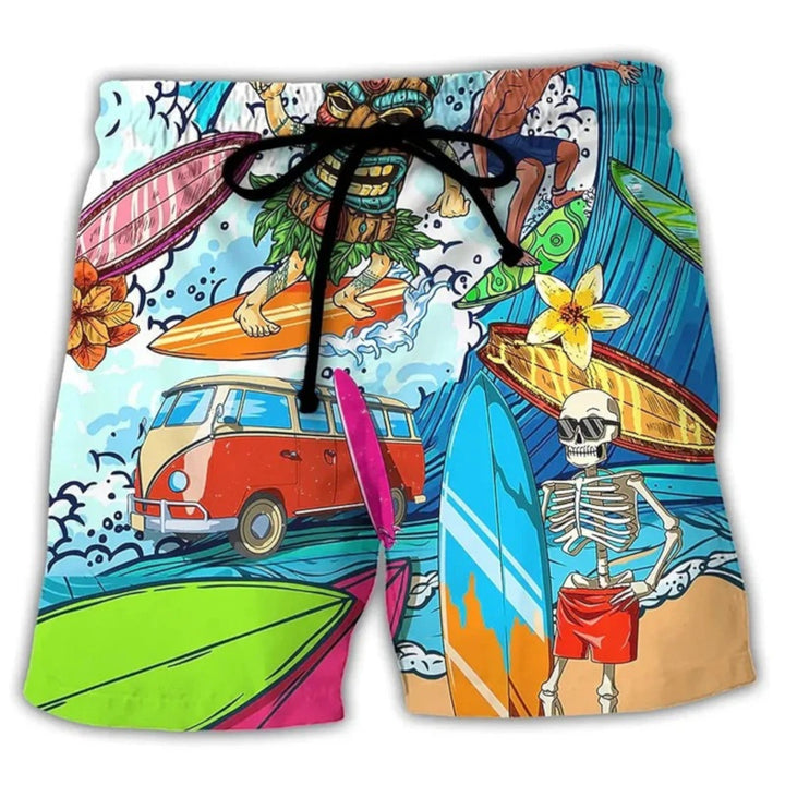 Léo | Trykte Strandshorts til Mænd | Sommer