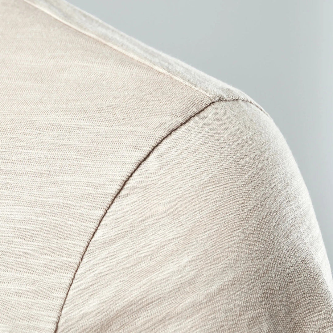 Michael | Tricou Casual Henley pentru Bărbați | Ușor