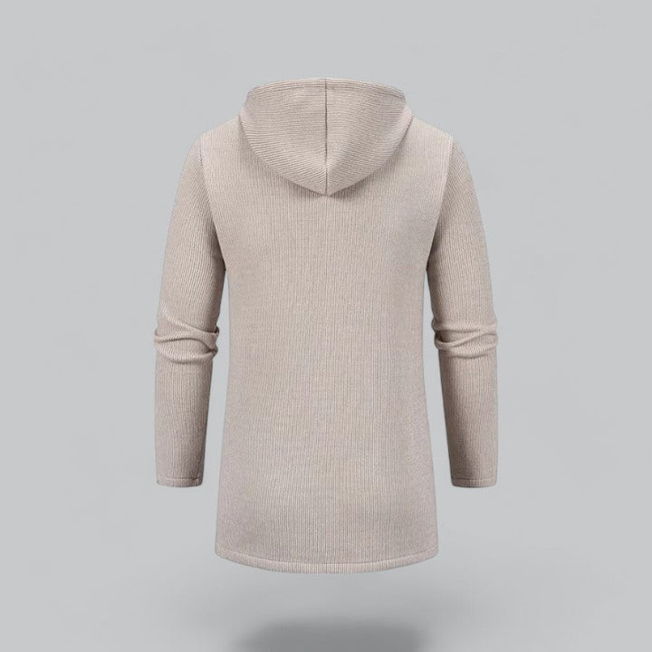 Caleb Cappotto Uomo con Cappuccio – Giacca Slim Fit in Look Lana con Fodera in Fleece