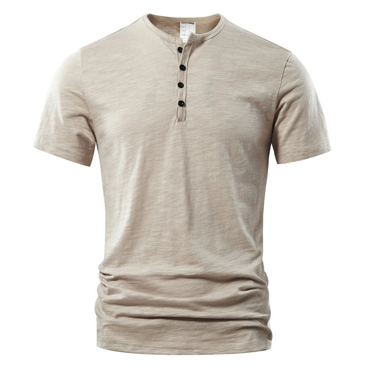 Michael | Tricou Casual Henley pentru Bărbați | Ușor