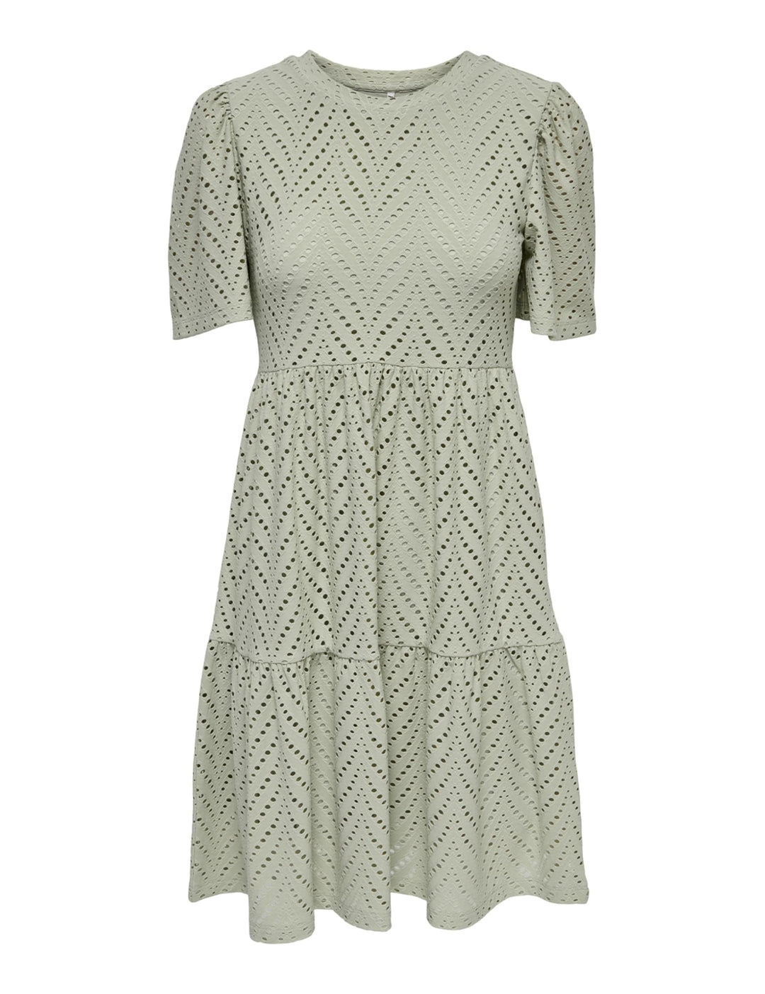 Althea Vestito Mini Donna – Maniche Corte, Motivo Traforato & A-Line Estivo