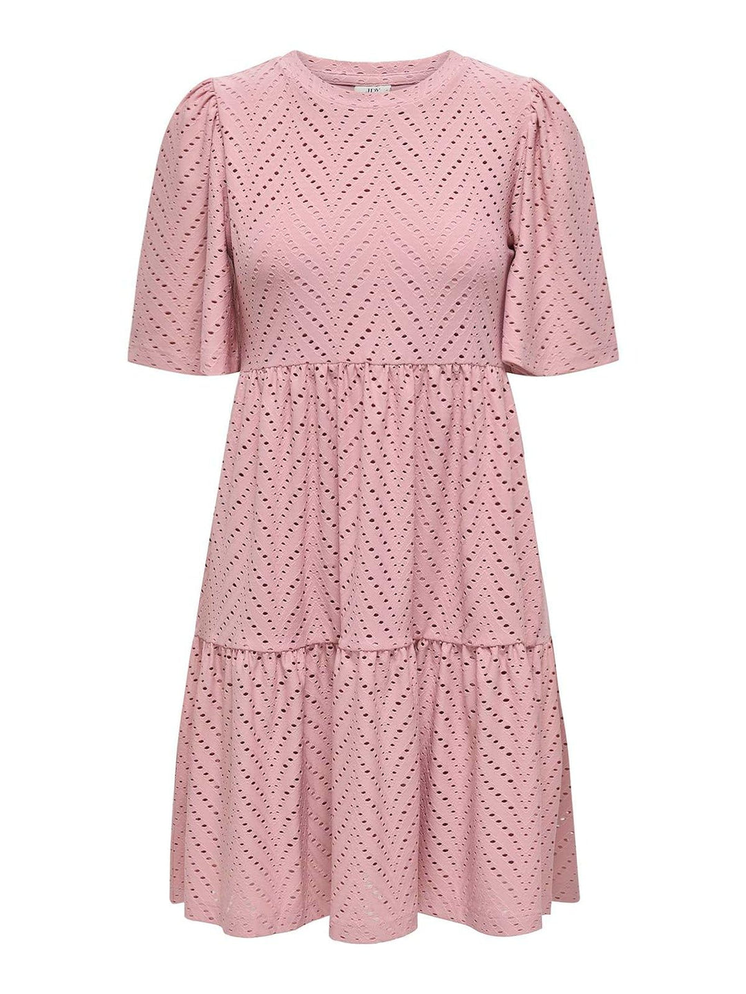 Althea Vestito Mini Donna – Maniche Corte, Motivo Traforato & A-Line Estivo