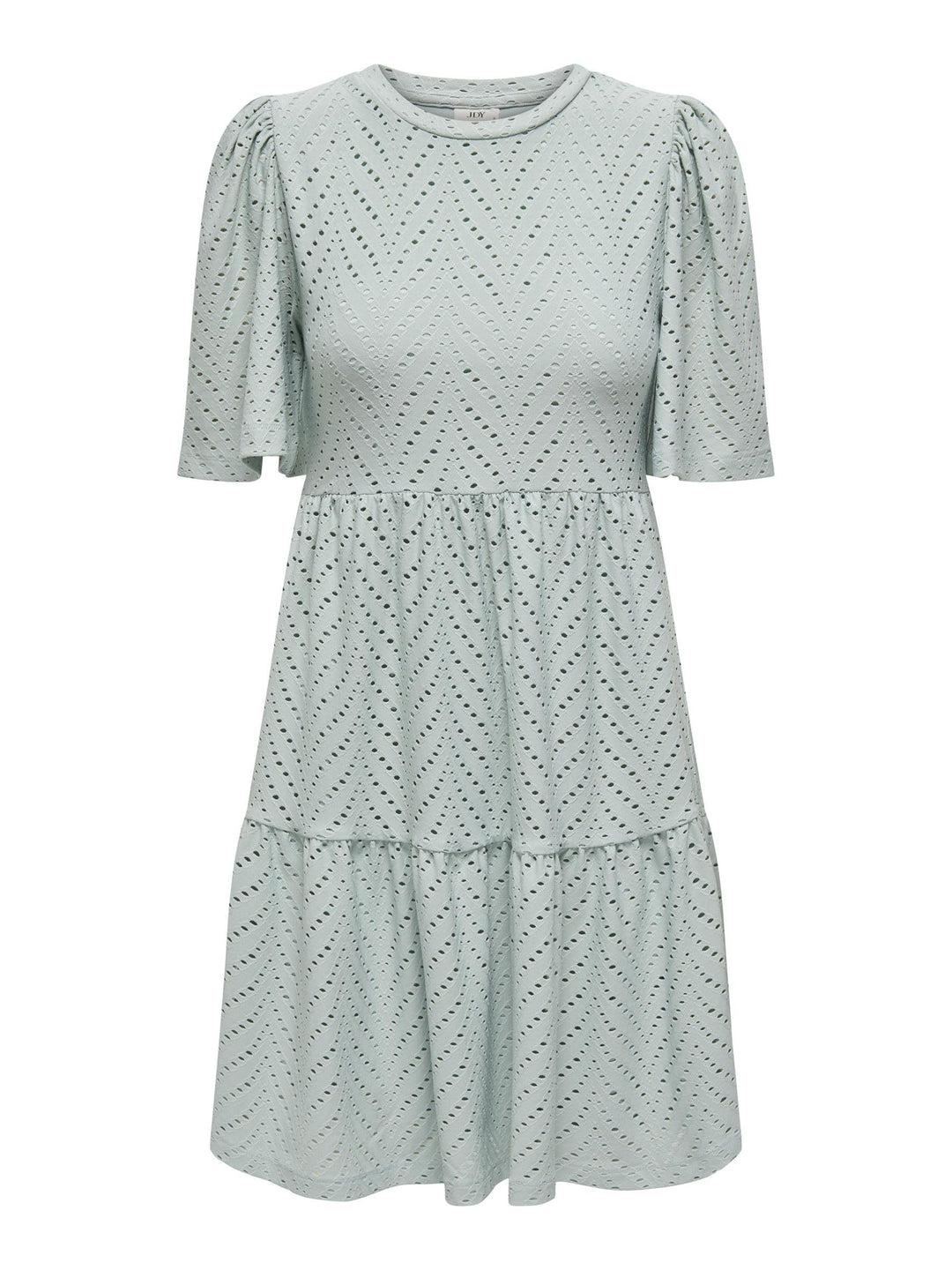 Althea Vestito Mini Donna – Maniche Corte, Motivo Traforato & A-Line Estivo