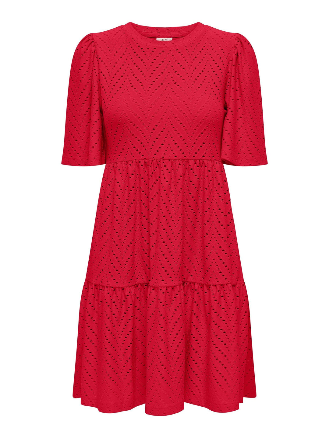 Althea Vestito Mini Donna – Maniche Corte, Motivo Traforato & A-Line Estivo