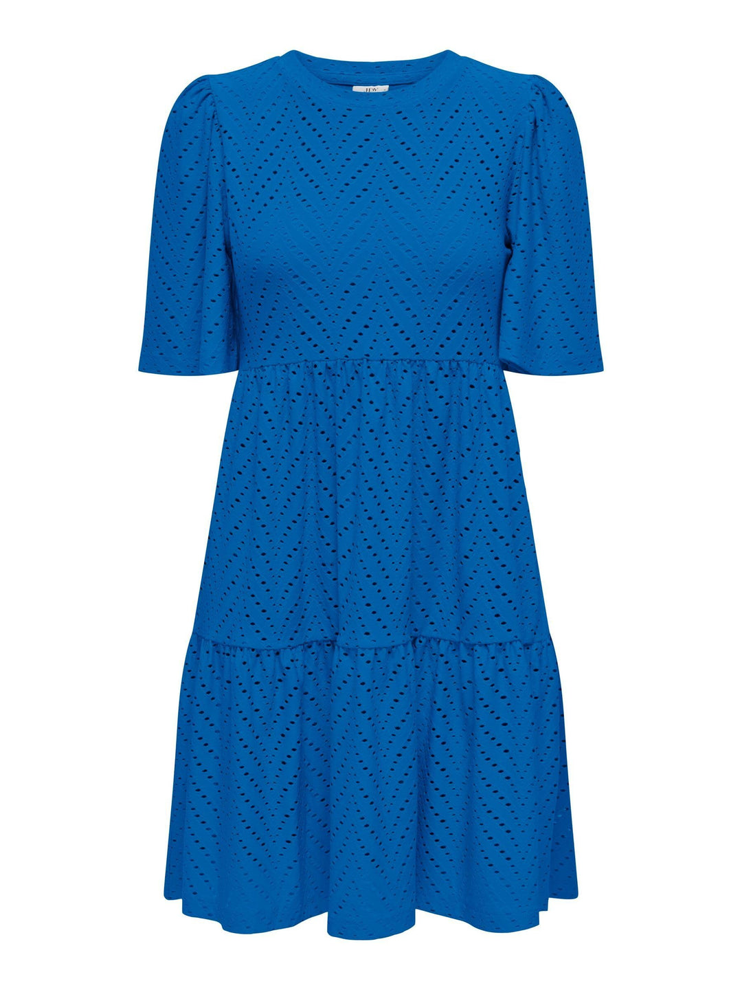 Althea Vestito Mini Donna – Maniche Corte, Motivo Traforato & A-Line Estivo