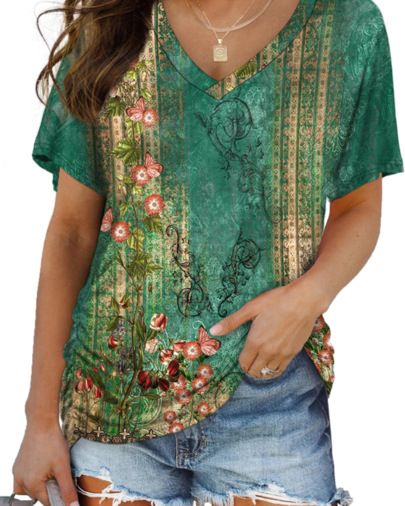 Venya Top Donna – Scollo a V, Maniche Dolman & T-Shirt Casual con Drappeggio Laterale