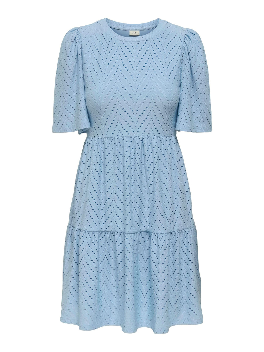 Althea Vestito Mini Donna – Maniche Corte, Motivo Traforato & A-Line Estivo