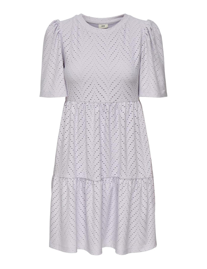 Althea Vestito Mini Donna – Maniche Corte, Motivo Traforato & A-Line Estivo