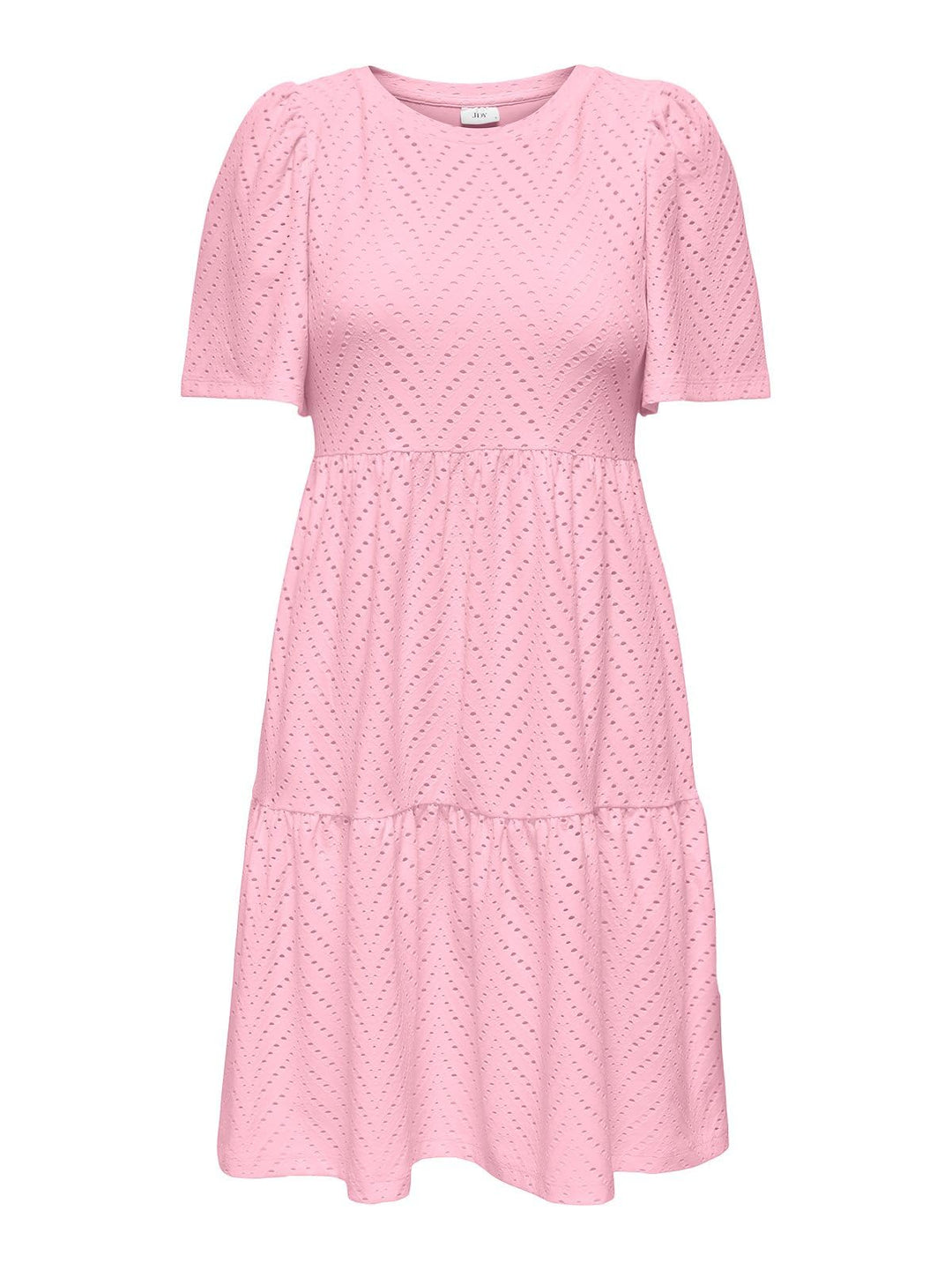 Althea Vestito Mini Donna – Maniche Corte, Motivo Traforato & A-Line Estivo