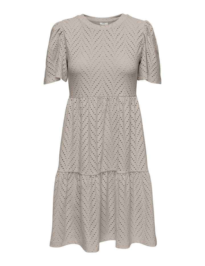 Althea Vestito Mini Donna – Maniche Corte, Motivo Traforato & A-Line Estivo