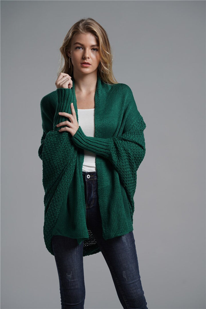 Jalen Cardigan Donna Oversize in Maglia – Collo Sciallato, Morbido & Stile Elegante