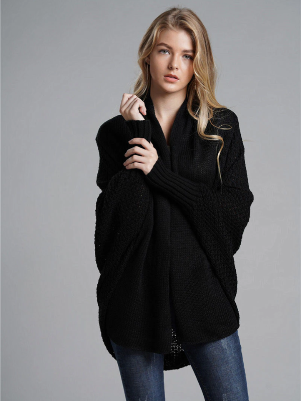 Jalen Cardigan Donna Oversize in Maglia – Collo Sciallato, Morbido & Stile Elegante
