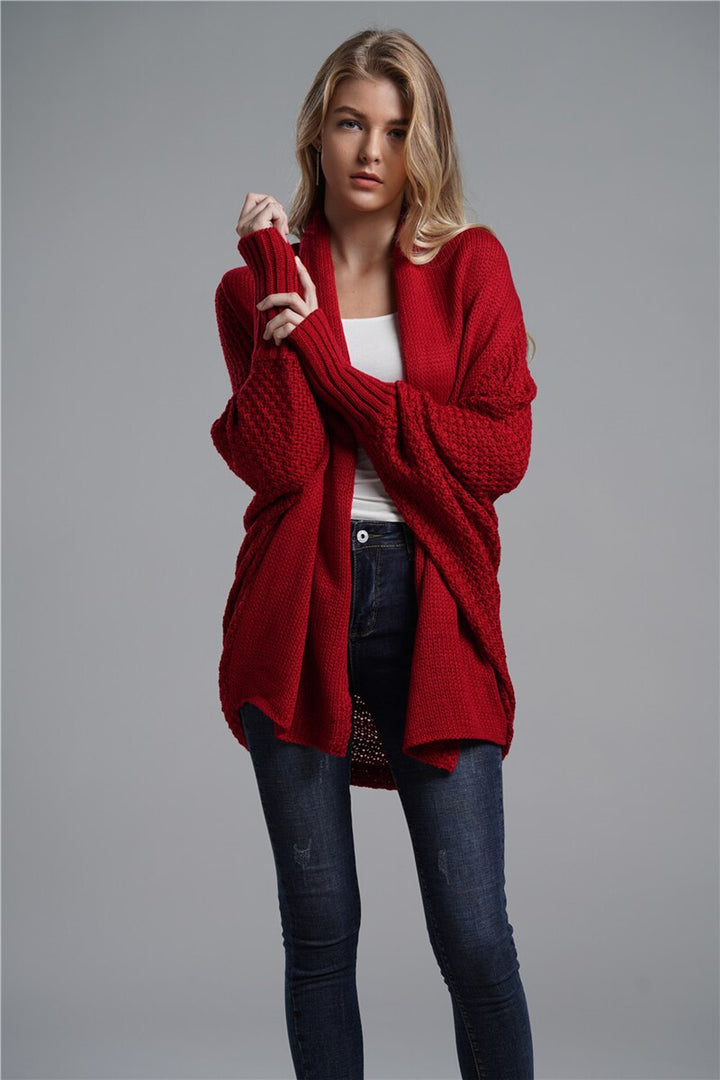 Jalen Cardigan Donna Oversize in Maglia – Collo Sciallato, Morbido & Stile Elegante