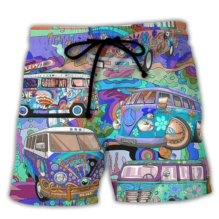 Léo | Trykte Strandshorts til Mænd | Sommer