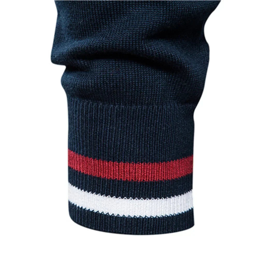 Rico Cardigan Uomo Zip – Gilet Sportivo Retro in Cotone con Maniche a Contrasto
